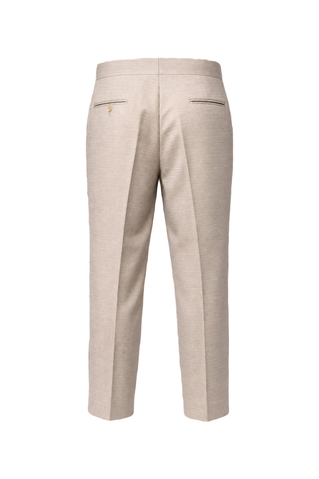 [1940s] Beige Wool Blend Trousers - Back View