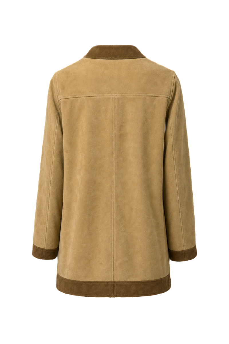 1960s Beige Cotton Jacket - Back View