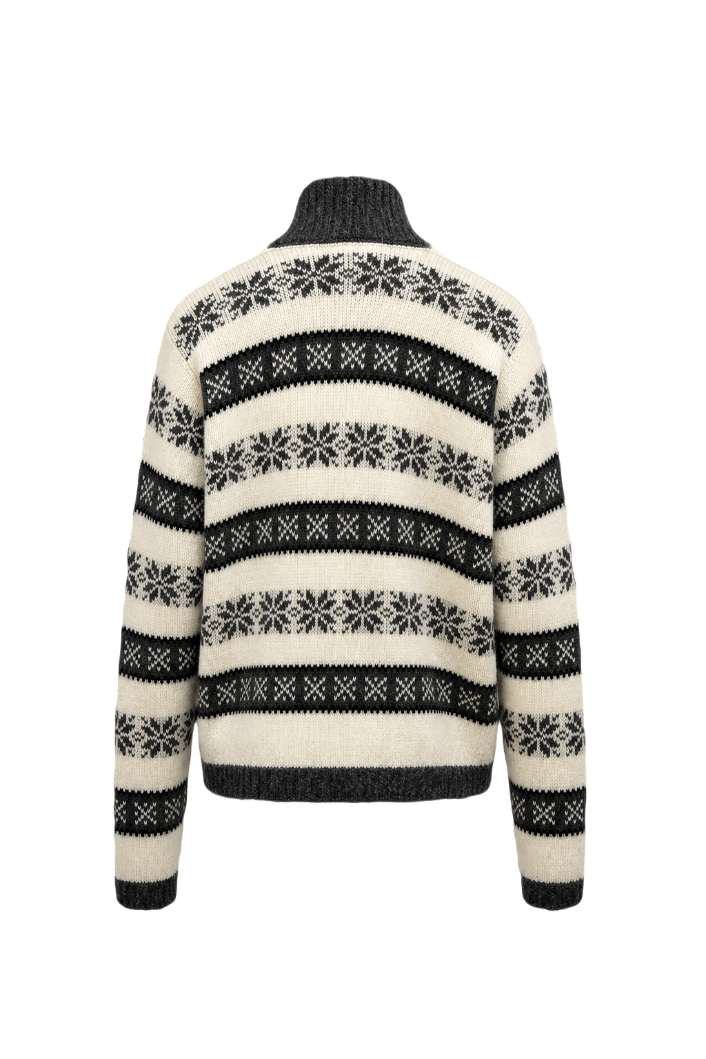 1990s Cream Wool Sweater - Back View
