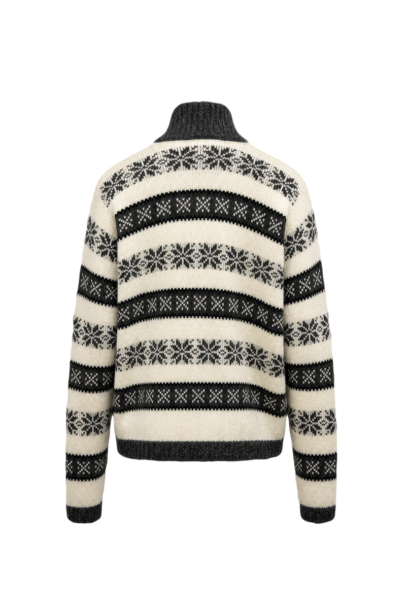1990s Cream Wool Sweater - Back View