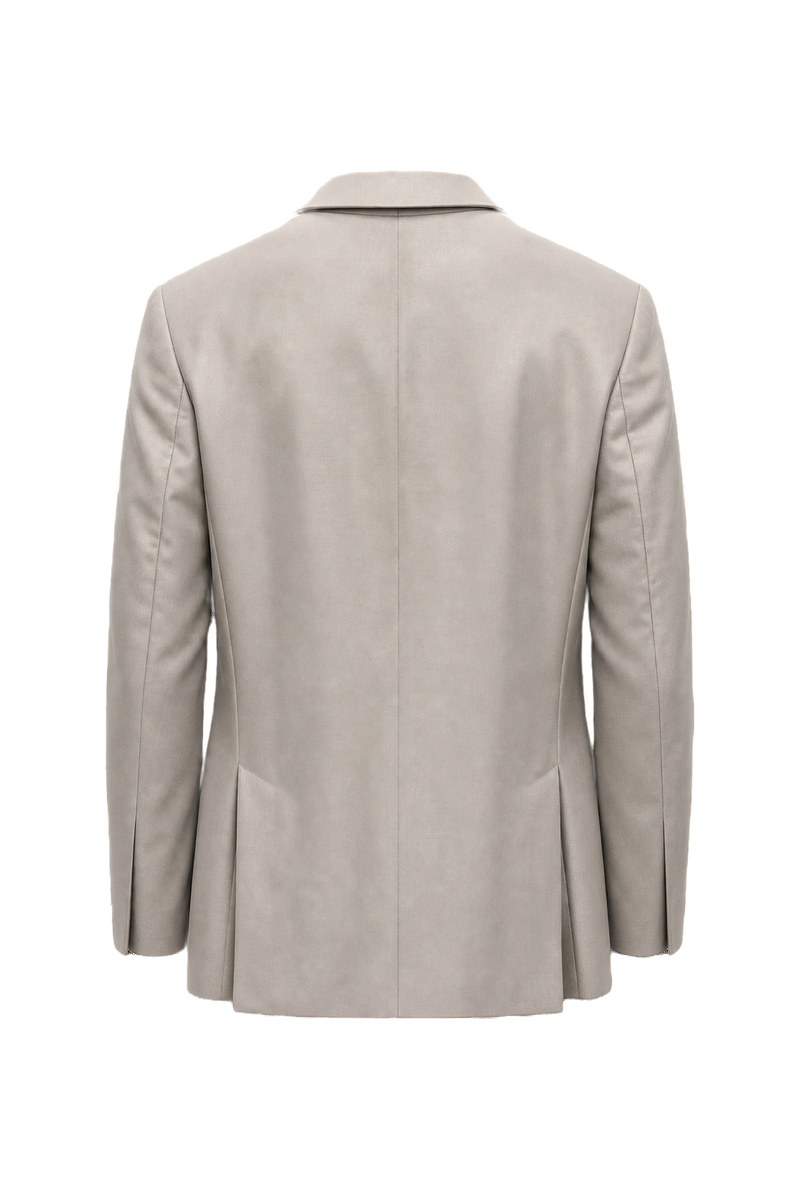 1970s Cream Wool Blend Blazer - Back View
