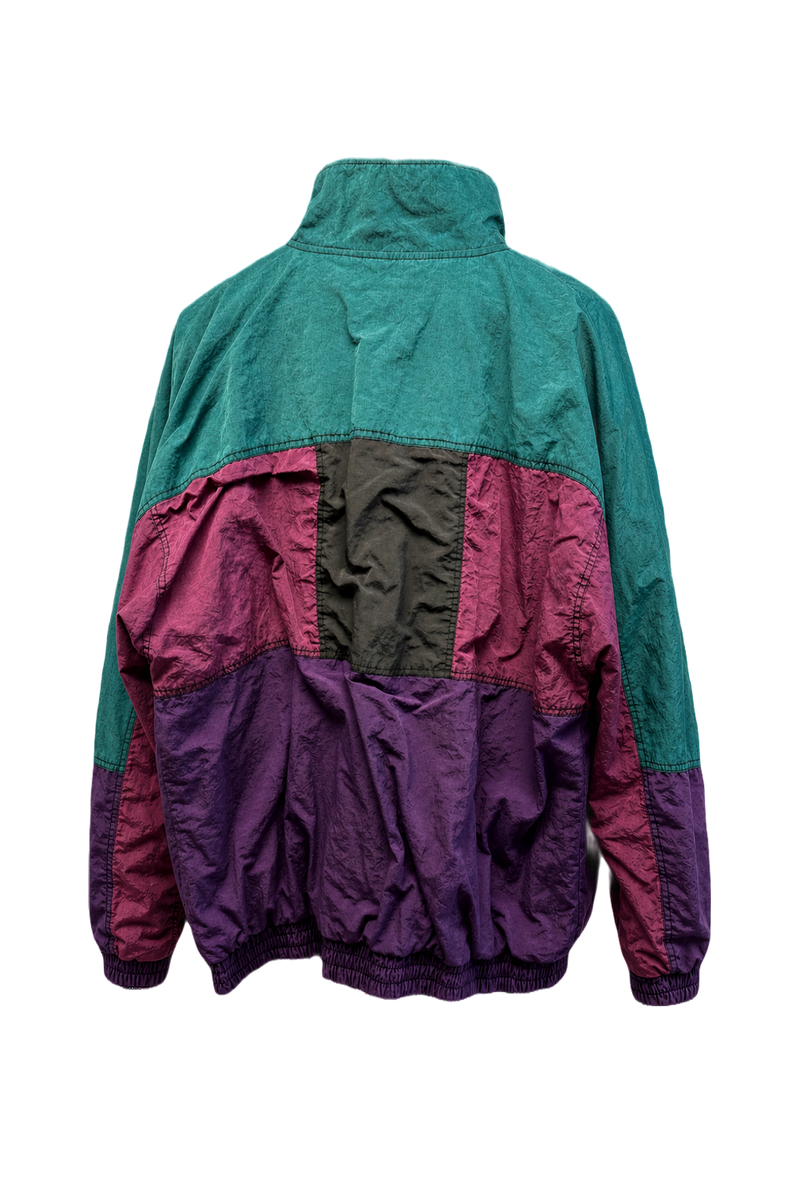 1980s Green Nylon Jacket - Back View