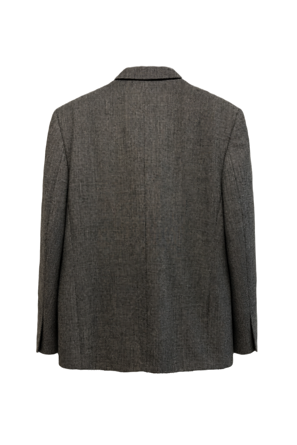 1990s Gray Wool Blend Blazer - Back View