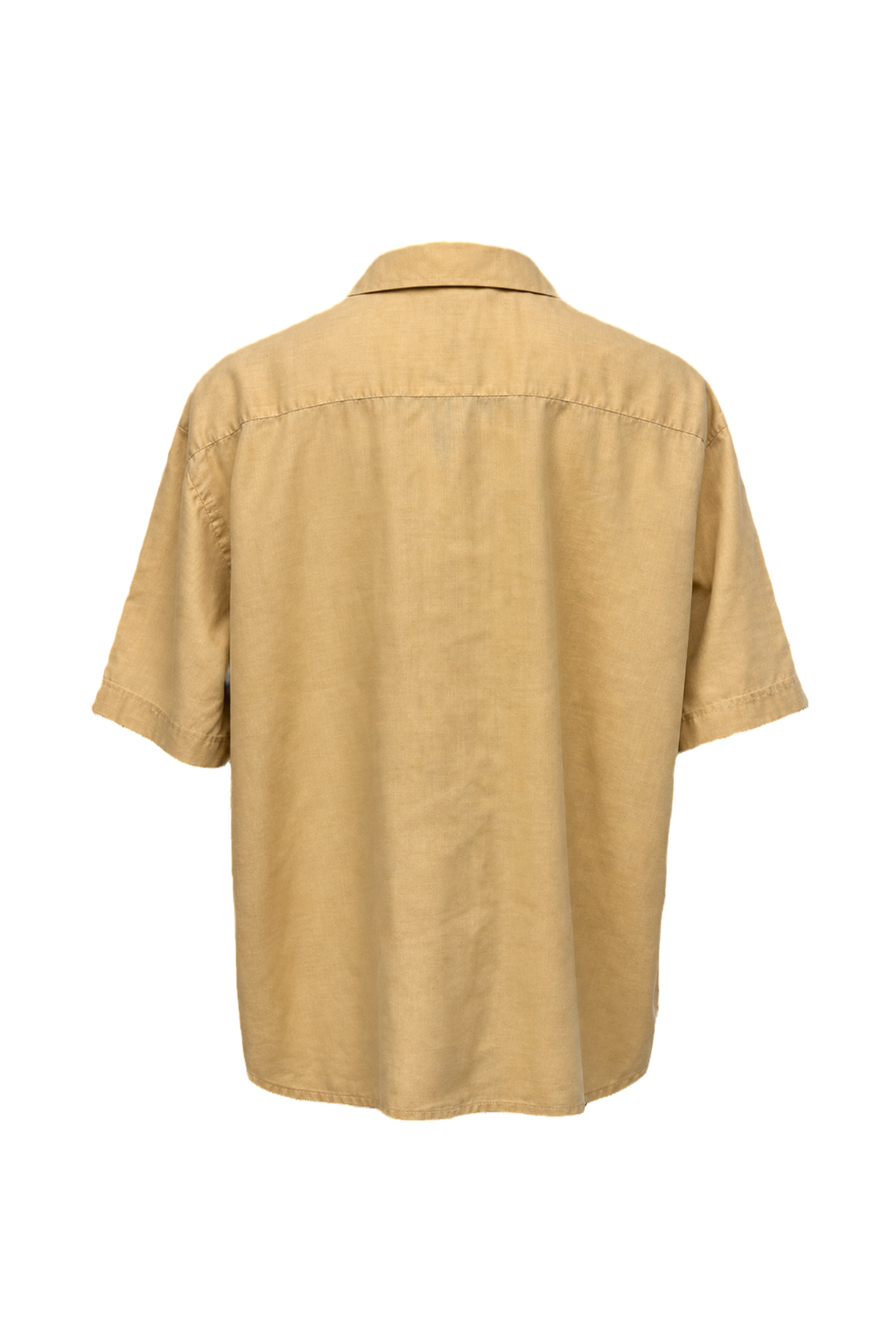 1970s Beige Polyester Shirt - Back View