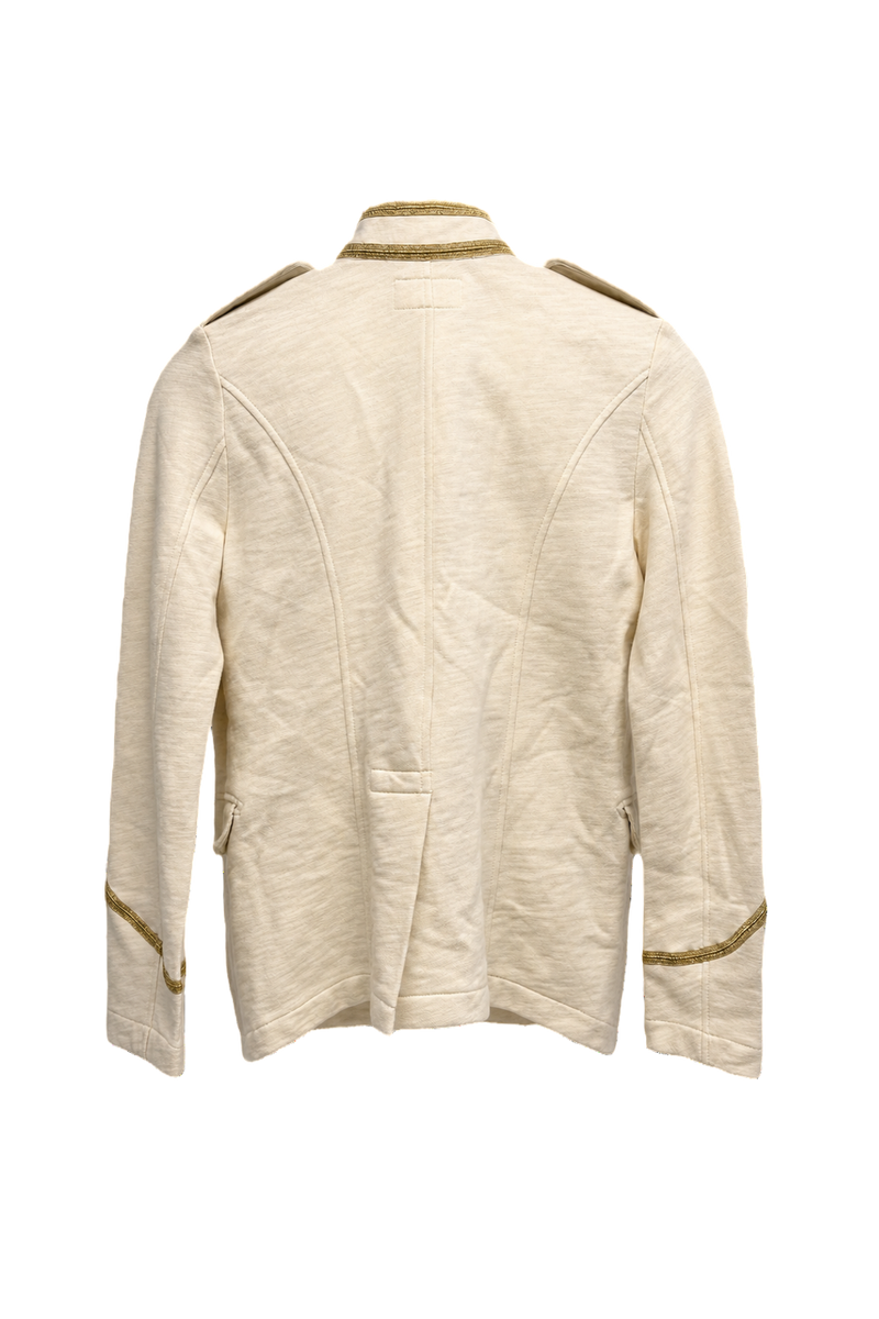 1990s Cream Cotton Jacket - Back View