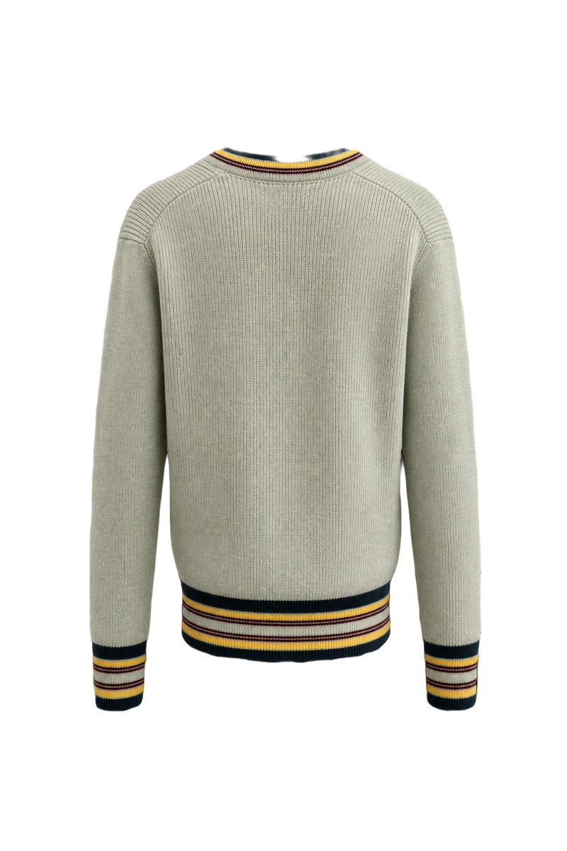 1970s Light Green Cotton Blend Sweater - Back View