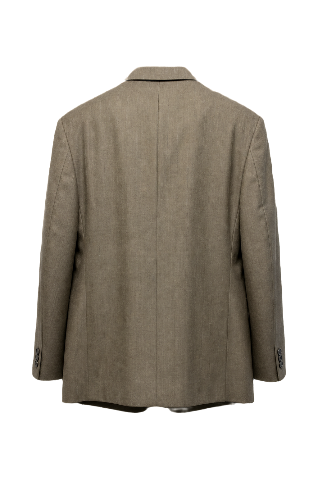 1980s Taupe Wool Blazer - Back View