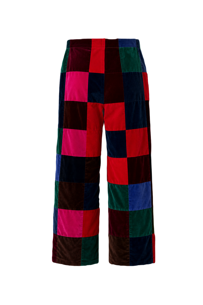 1970s Red Velvet Pants - Back View