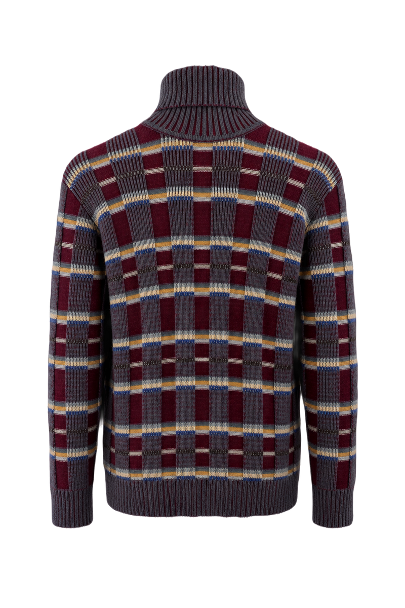 1970s Burgundy Cotton Blend Sweater - Back View