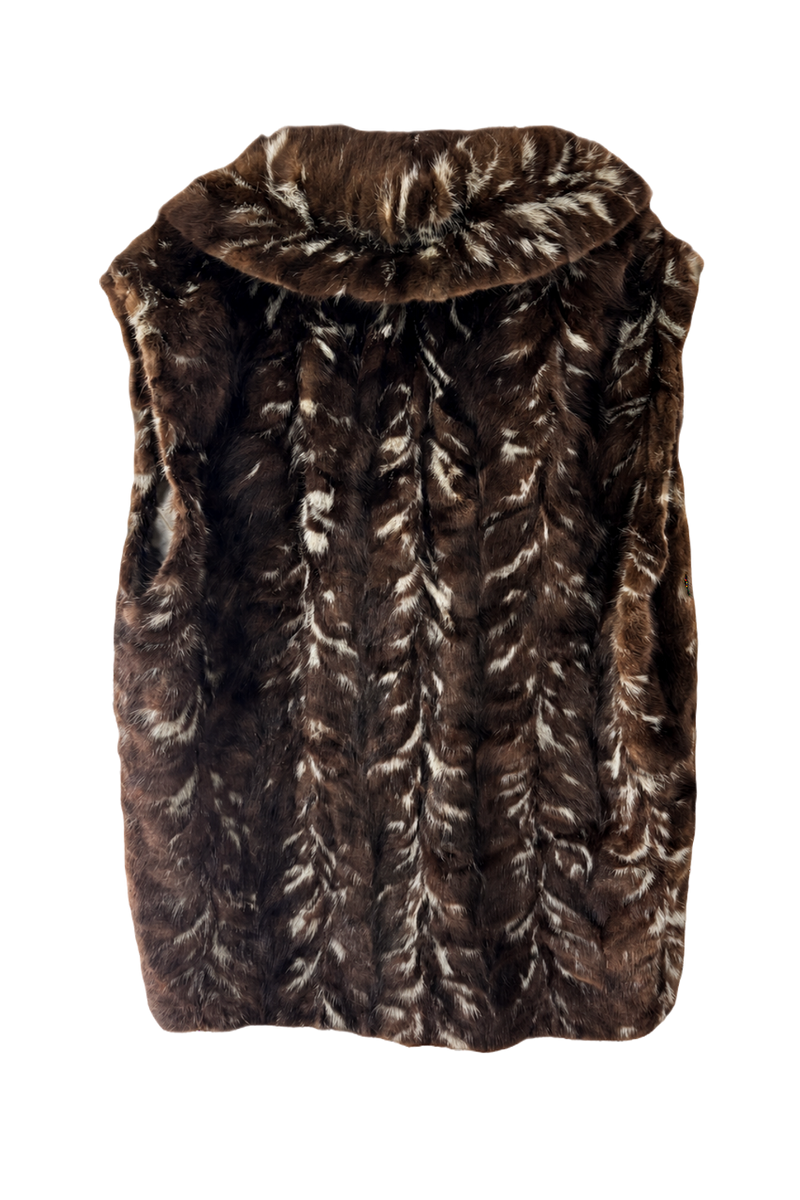 1990s Brown Fur Coat - Back View