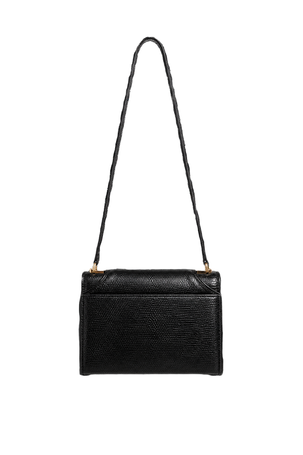 1990s Black Leather Bag - Back View