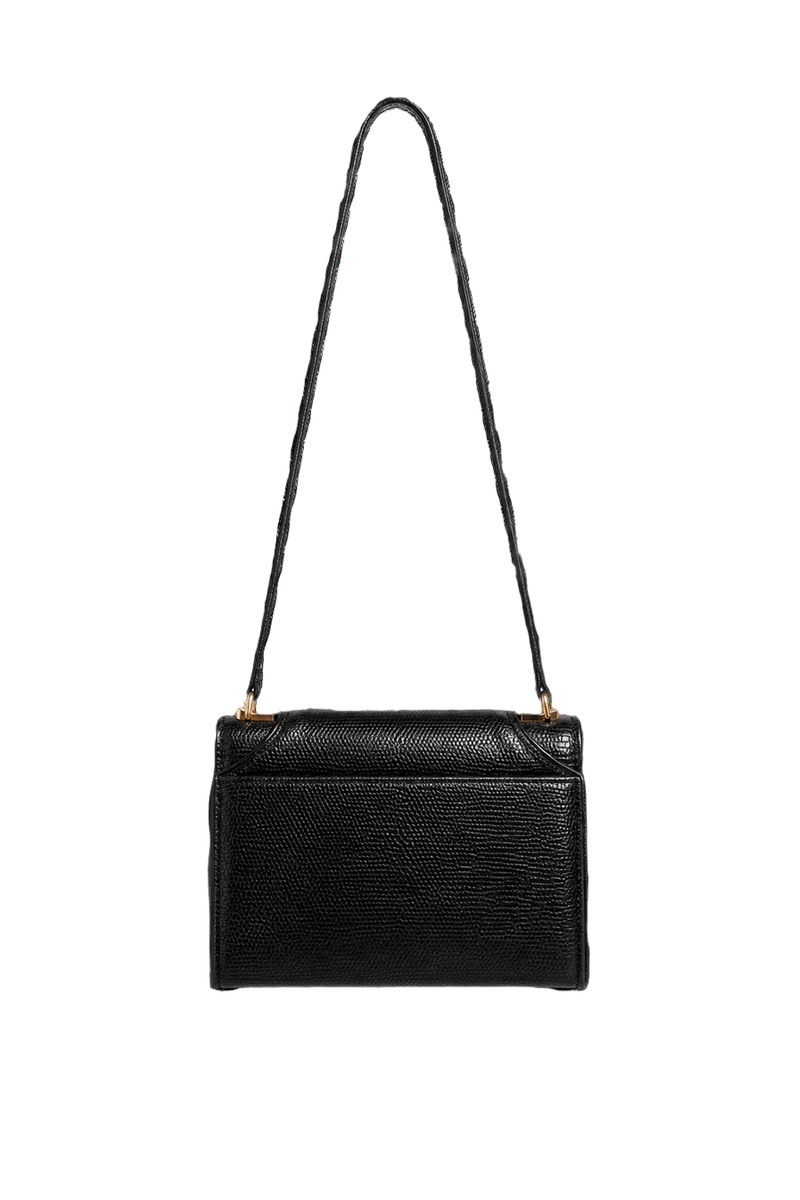 1990s Black Leather Bag - Back View
