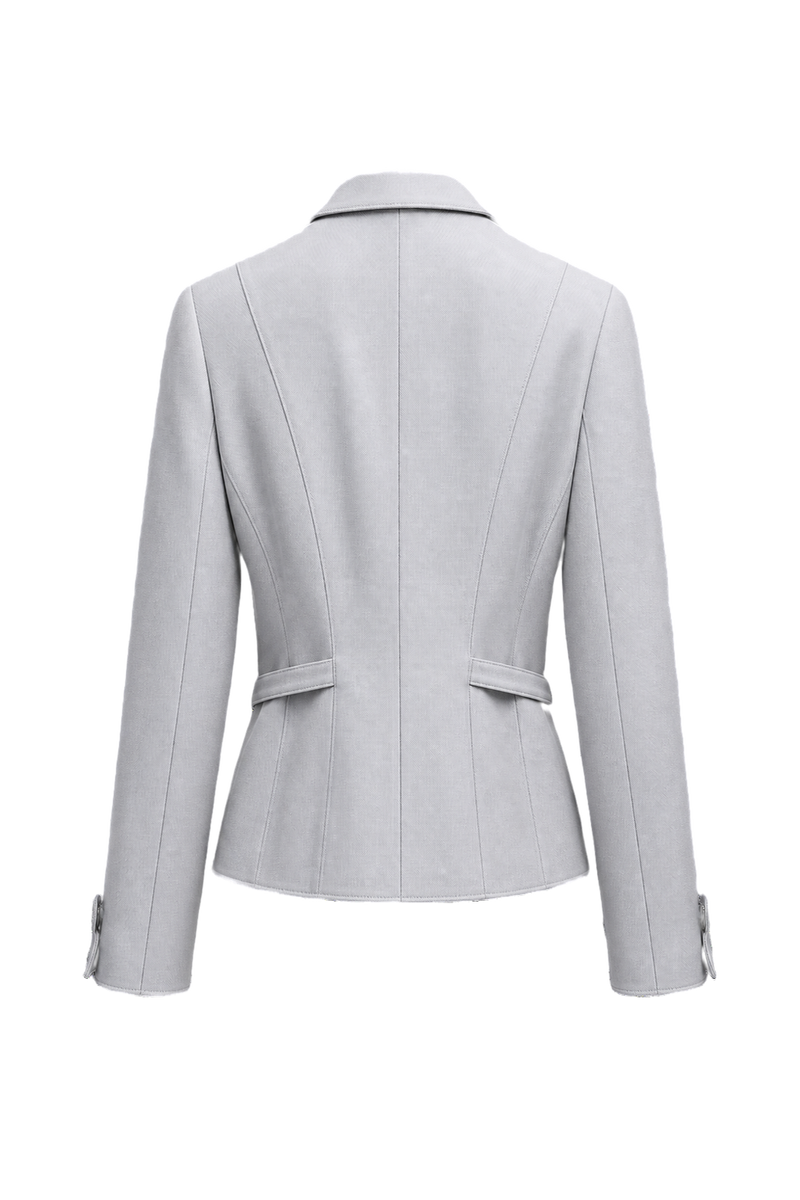 1990s Light Grey Unknown Jacket - Back View