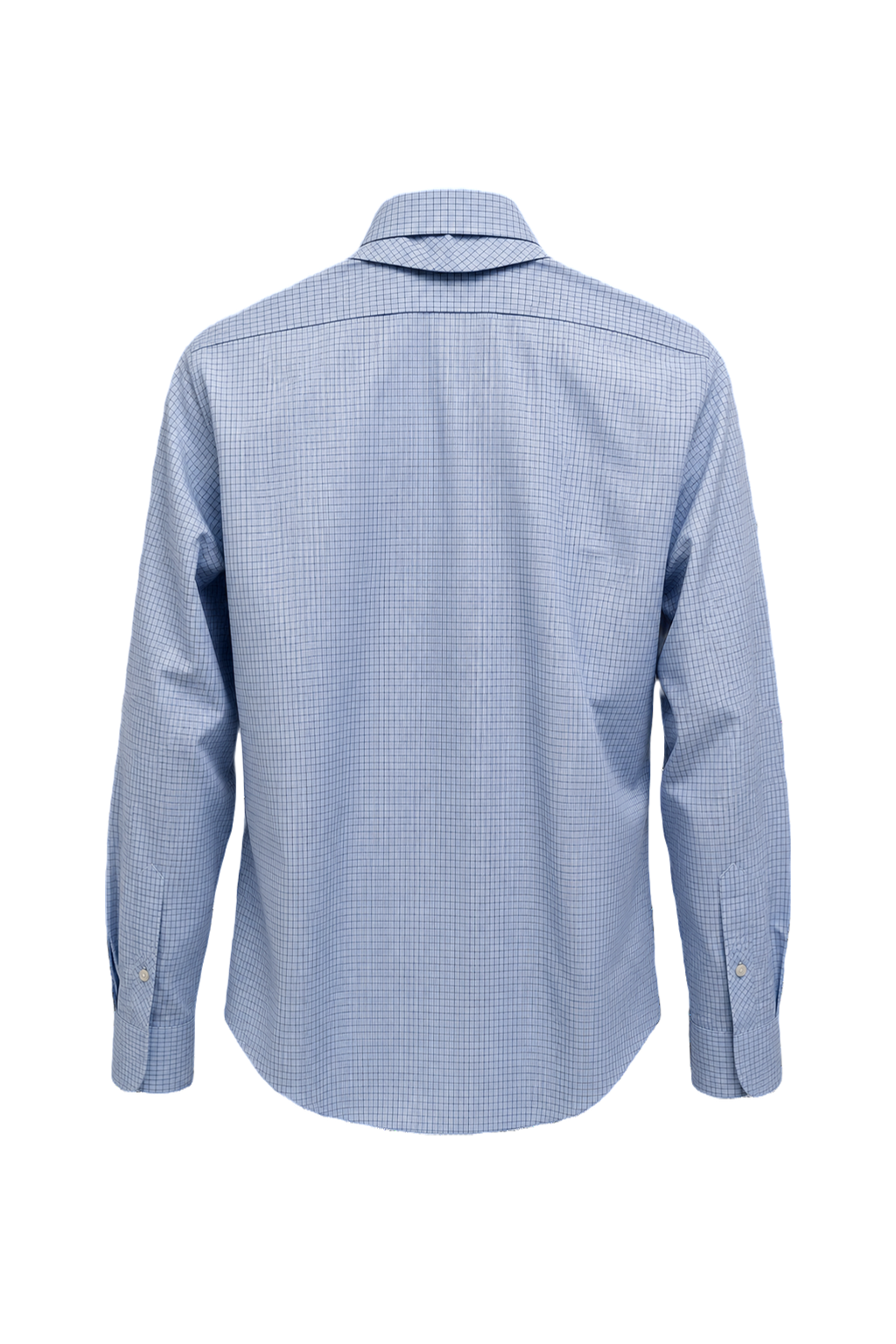 1970s Light Blue Cotton Dress Shirt - Back View