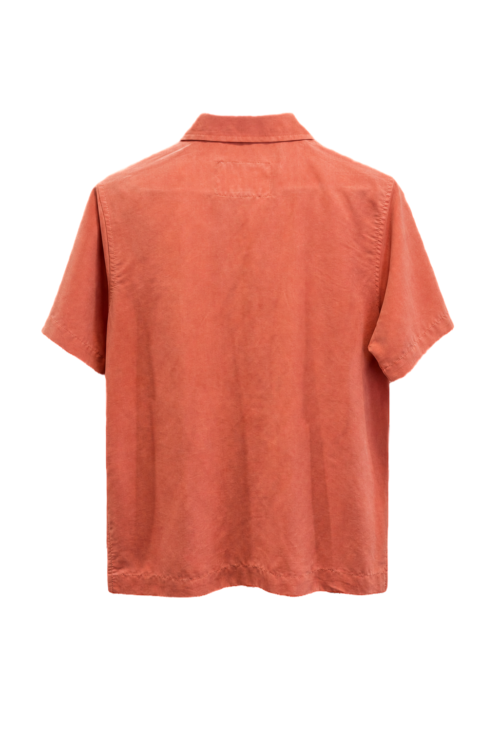 1970s Coral Cotton Shirt - Back View