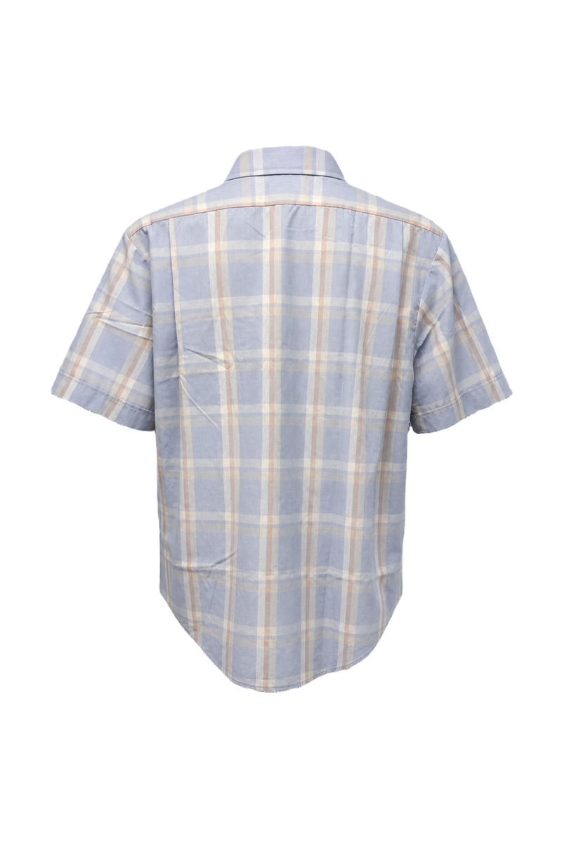 1970s Light Blue Cotton Shirt - Back View