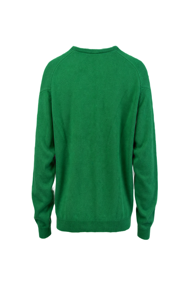 1990s Green Cotton Blend Sweater - Back View