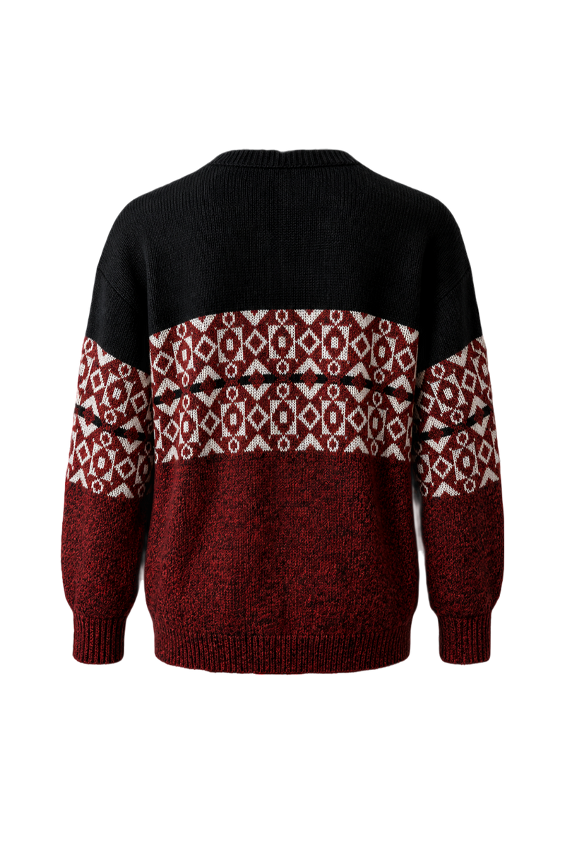 1990s Black Cotton Blend Sweater - Back View