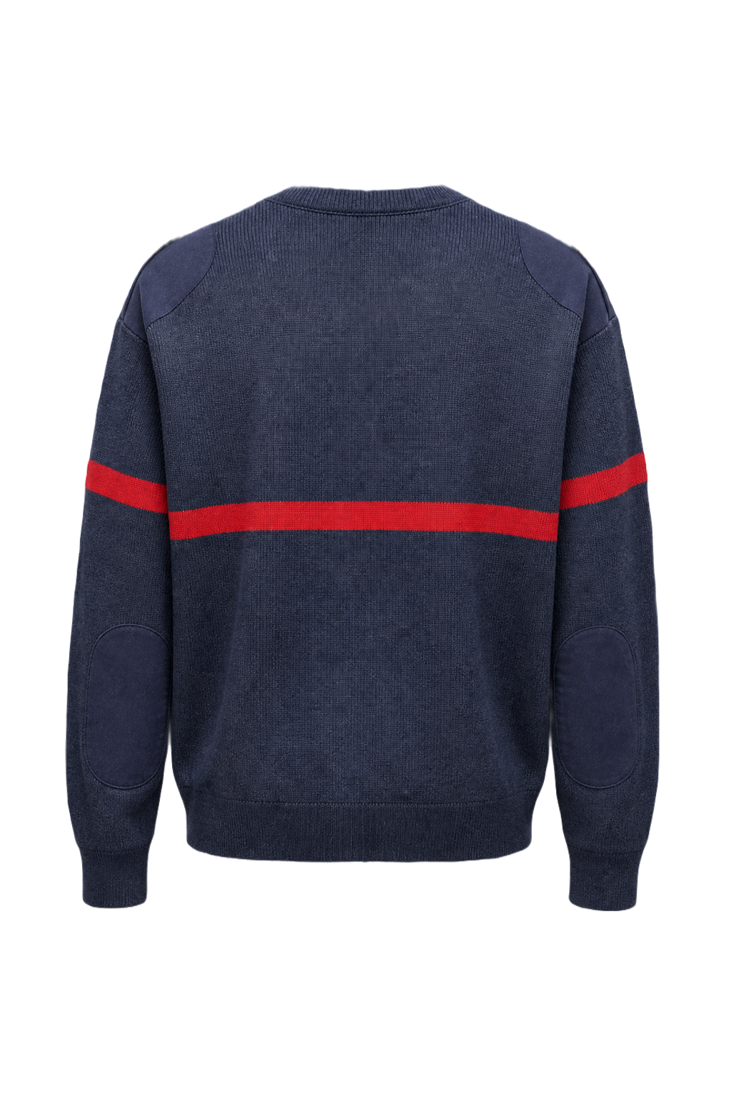 1990s Navy Blue Cotton Blend Sweater - Back View