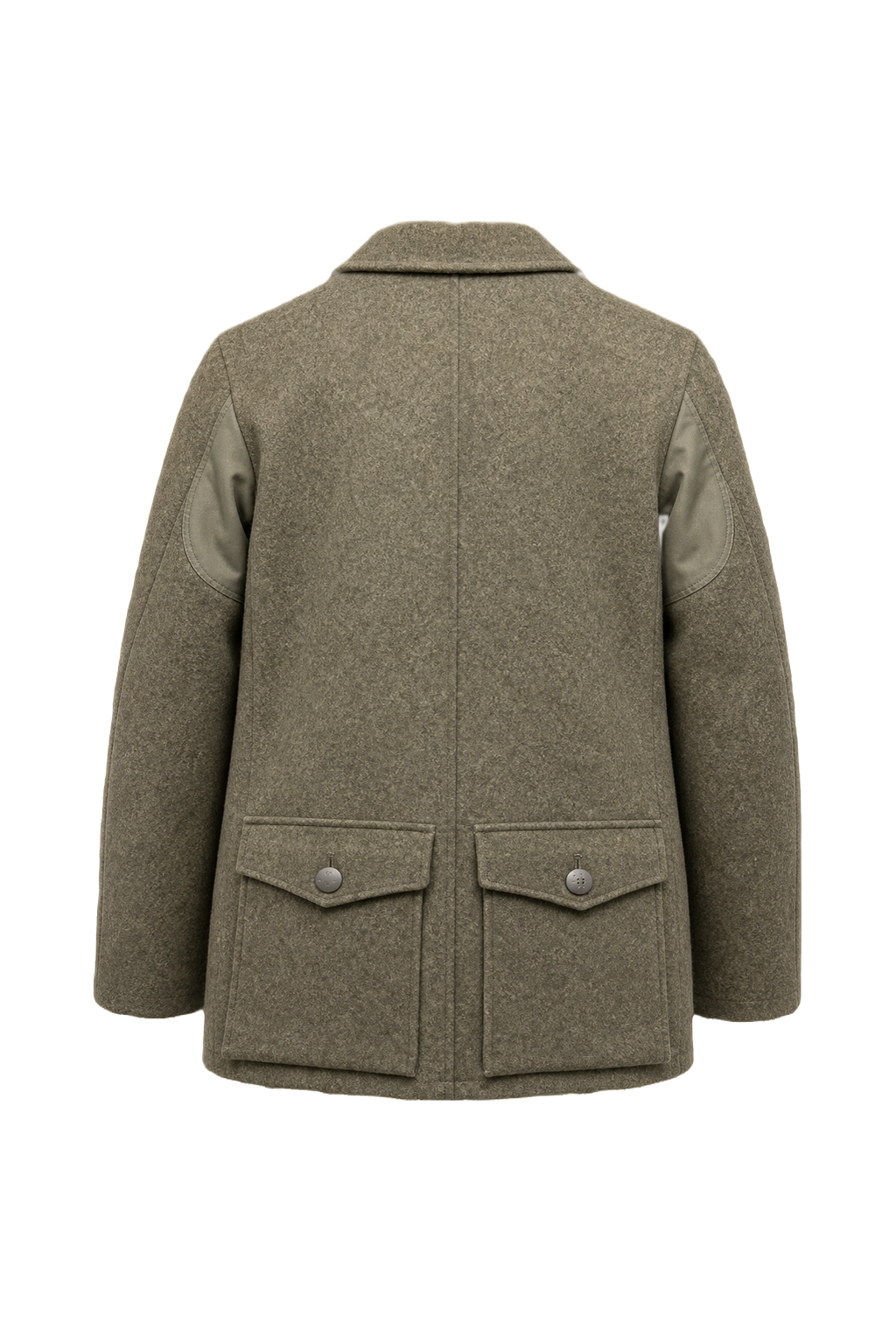 1930s Olive Green Wool Jacket - Back View