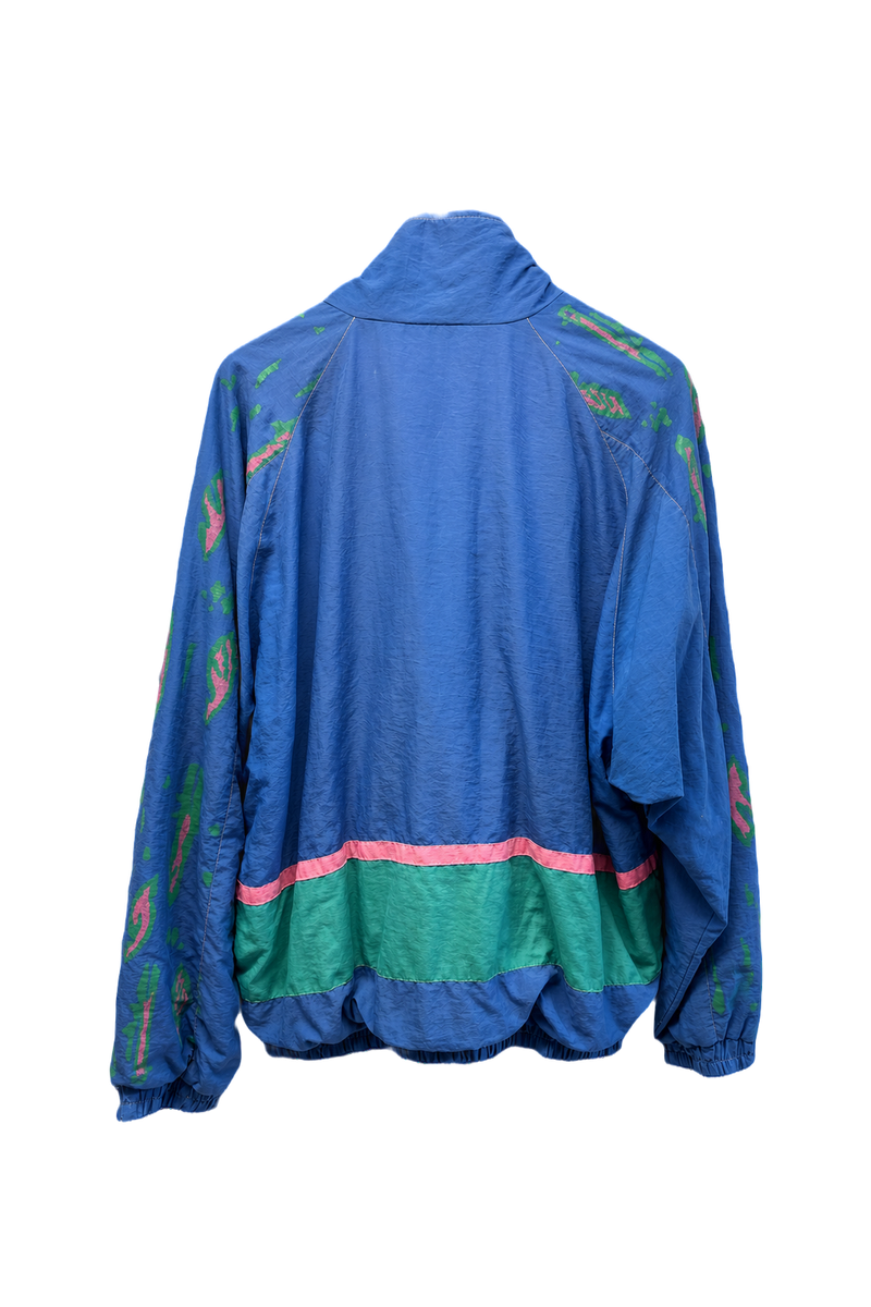 1990s Blue Cotton Blend Jacket - Back View