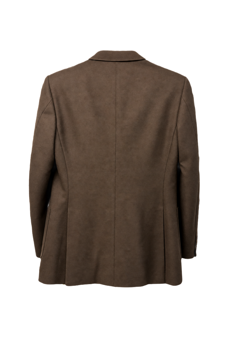 1970s Dark Brown Wool Blazer - Back View