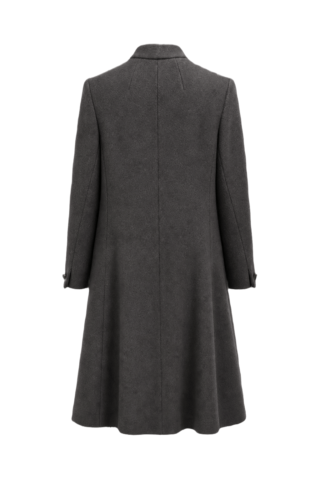 1960s Gray Wool Blend Coat - Back View
