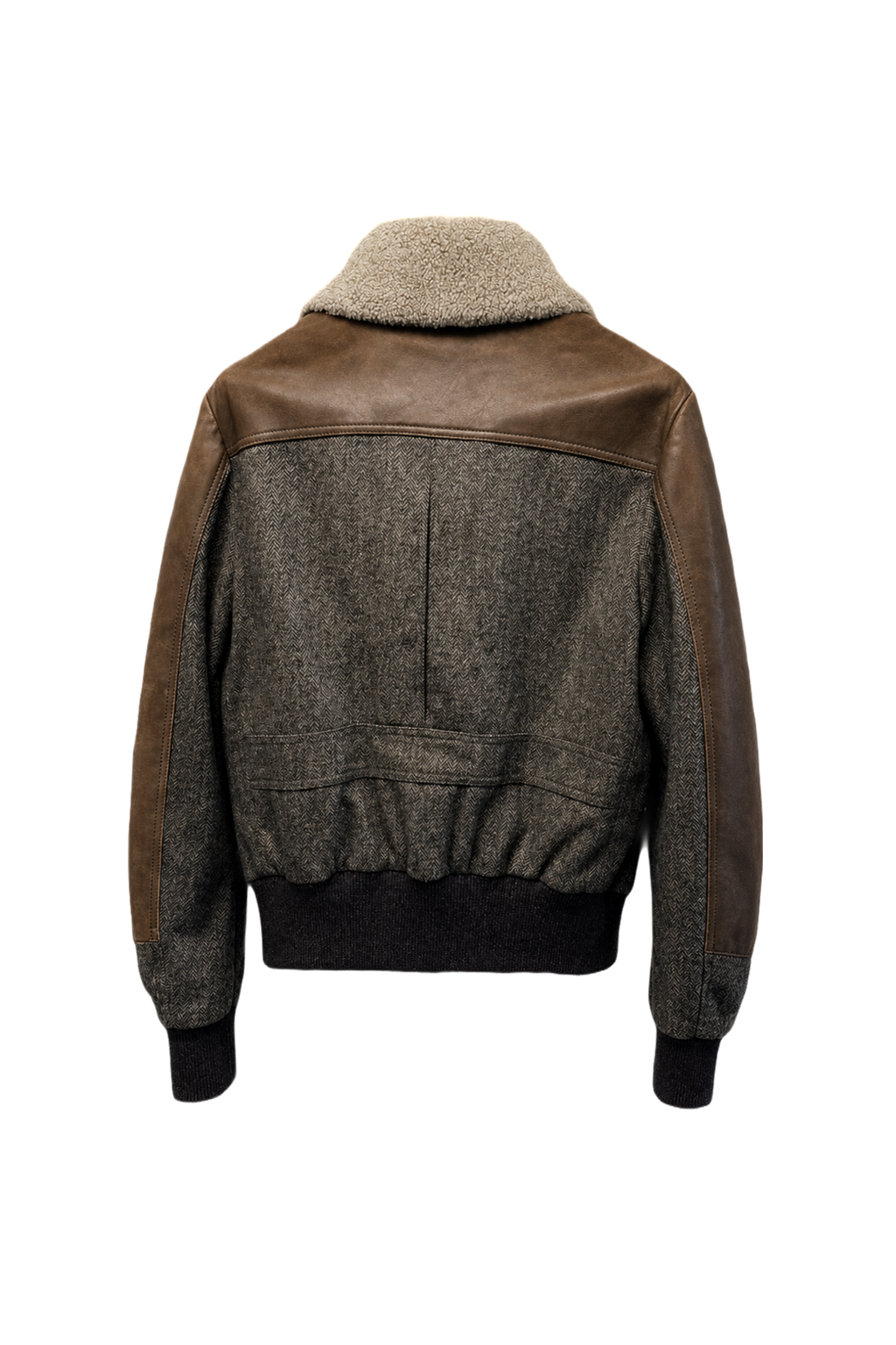 1970s Brown Wool Blend Jacket - Back View