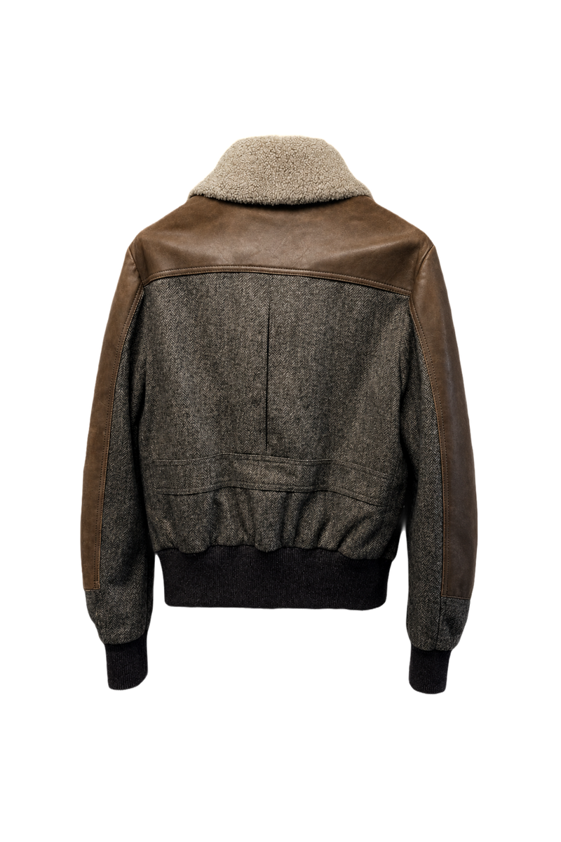 1970s Brown Wool Blend Jacket - Back View
