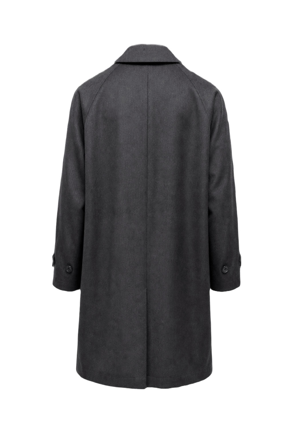 1960s Charcoal Grey Wool Blend Coat - Back View