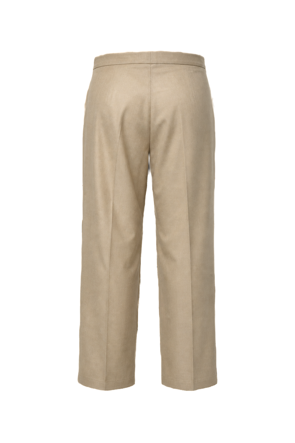 1980s Beige Cotton Blend Trousers - Back View