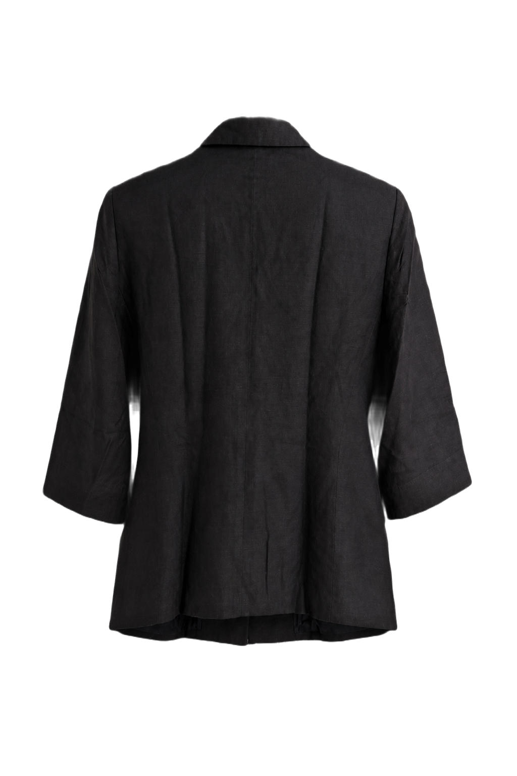 1960s Black Wool Blend Blazer - Back View