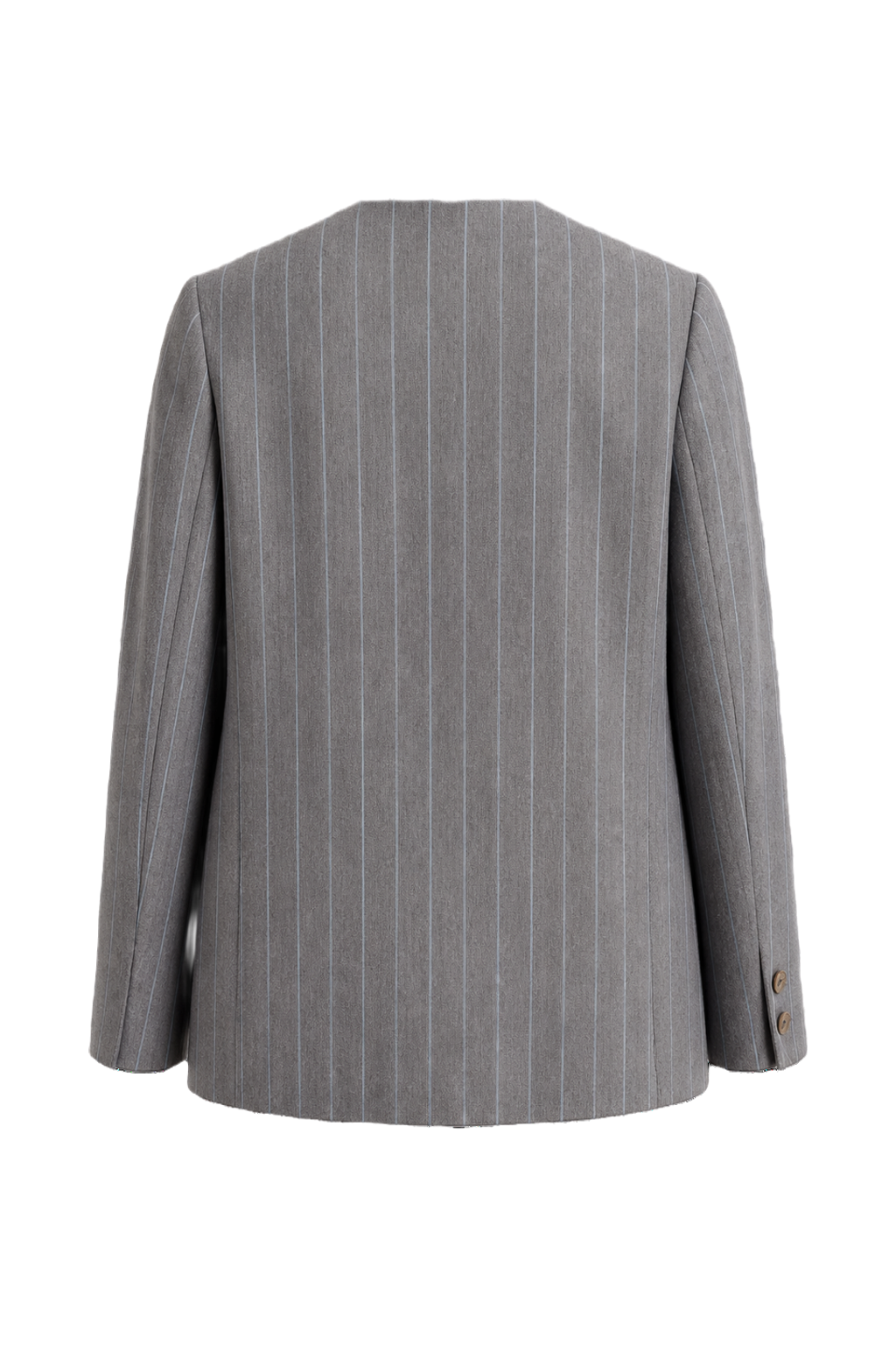 1990s Gray Wool Blend Blazer - Back View