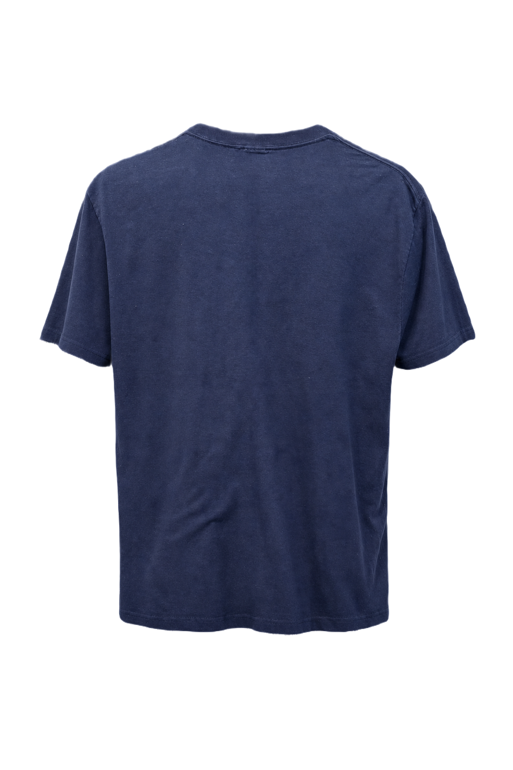 1990s Navy Blue Cotton T-Shirt - Back View