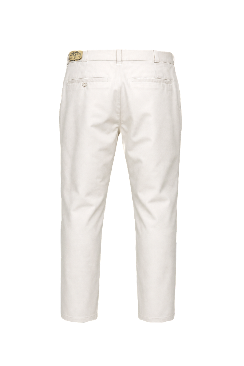 1980s White Cotton Blend Trousers - Back View