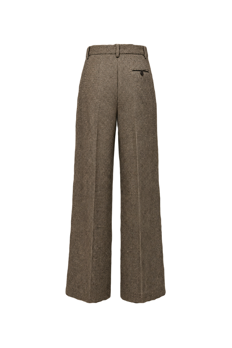 1980s Gray Wool Blend Trousers - Back View