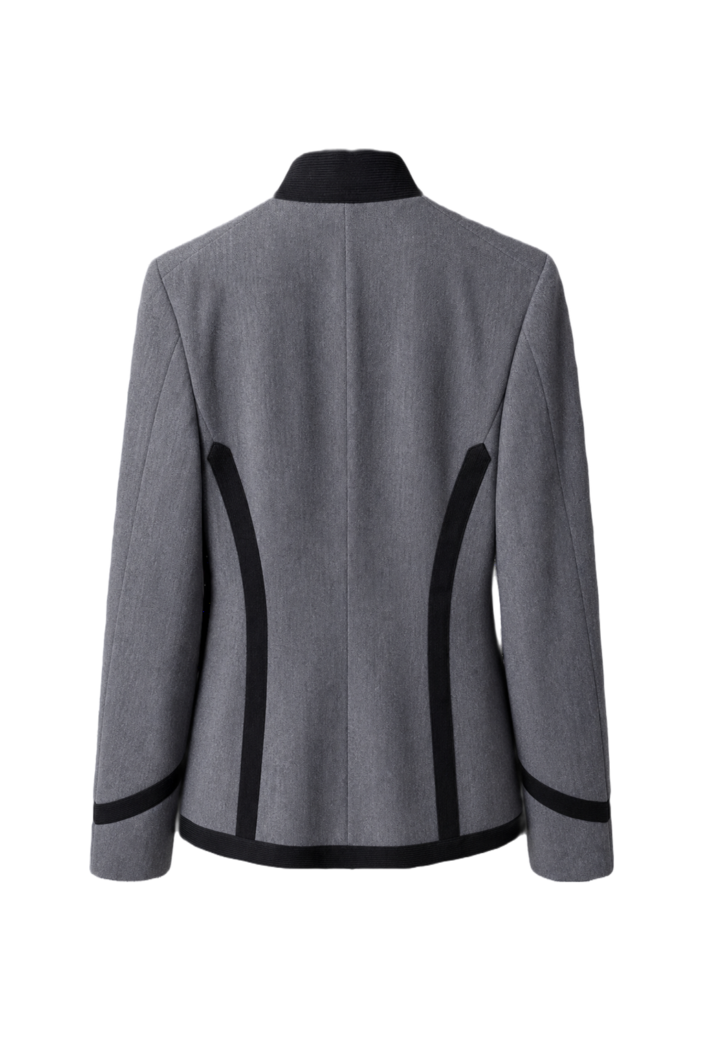 1940s Gray Wool Blend Jacket - Back View