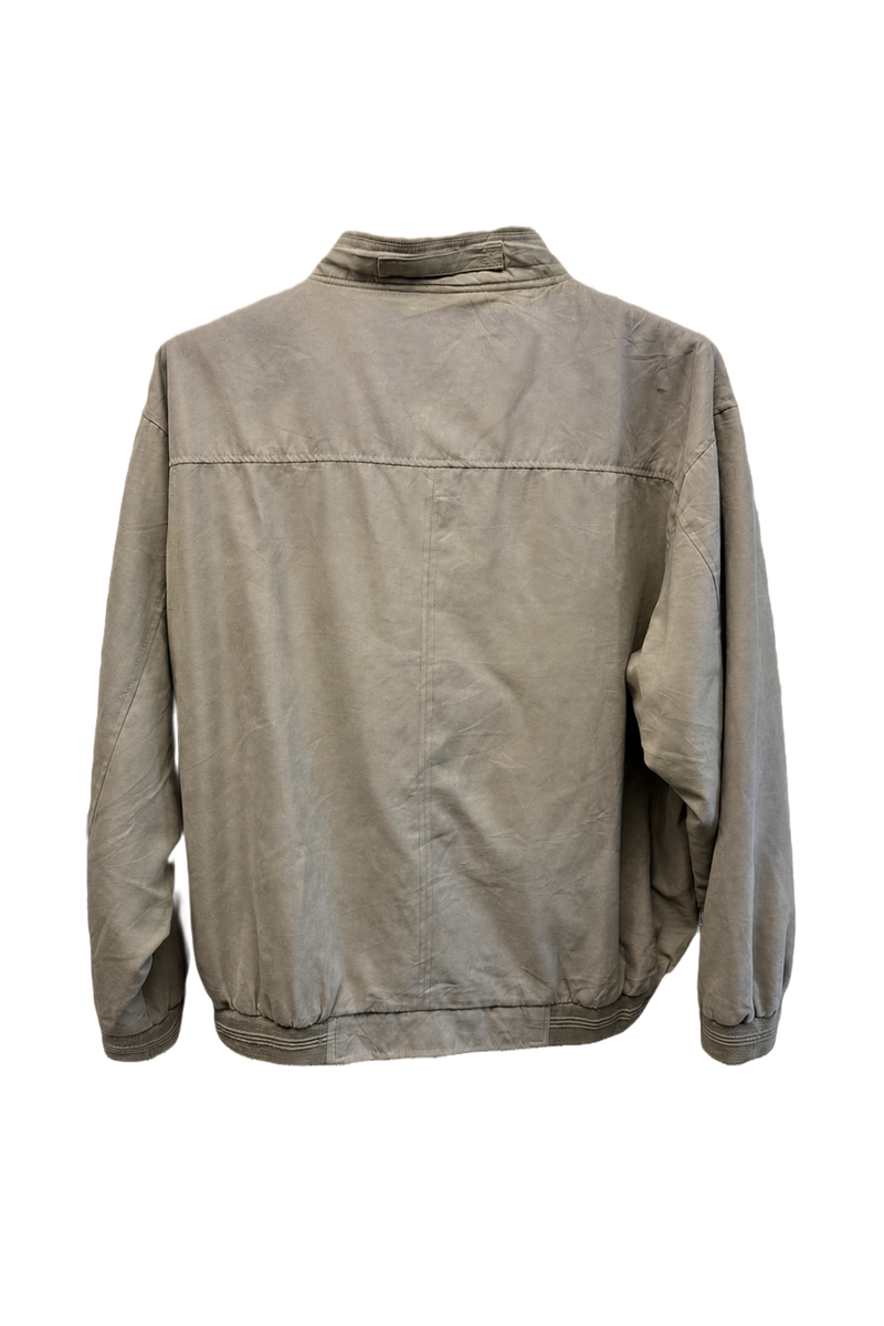 1980s Light Khaki Cotton Jacket - Back View