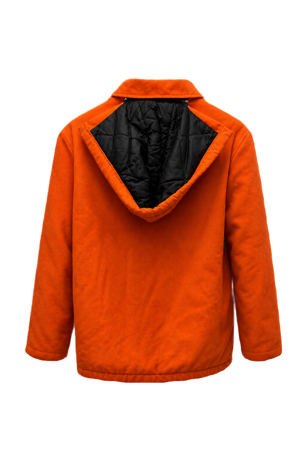 1990s Bright Orange Cotton Blend Jacket - Back View