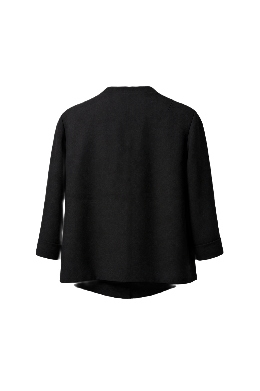 1980s Black Wool Blend Jacket - Back View