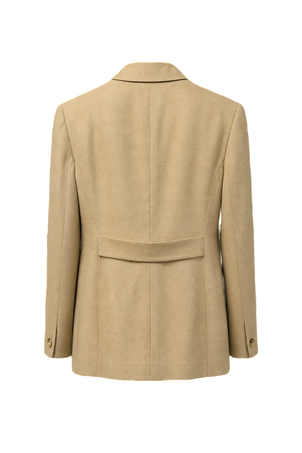 1980s Camel Wool Blend Blazer - Back View