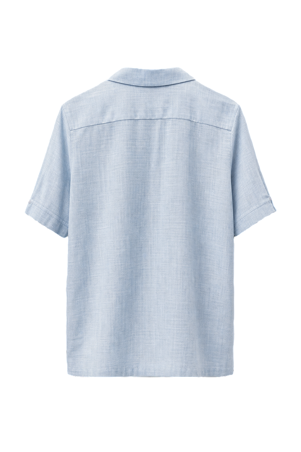 1970s Light Blue Cotton Shirt - Back View