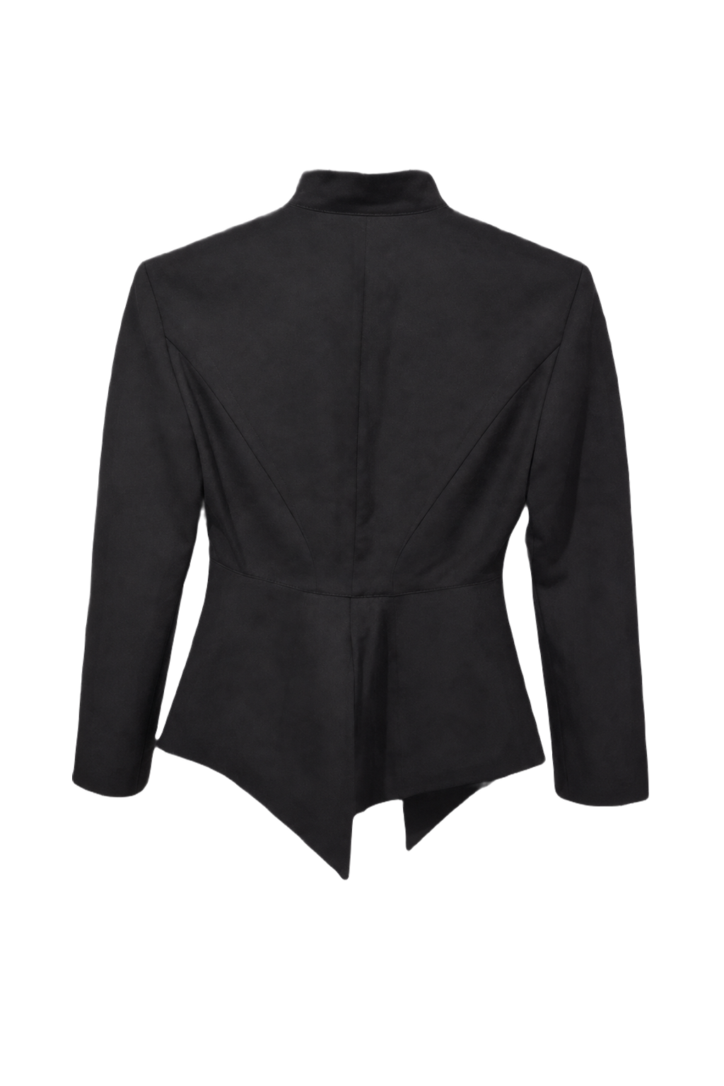 1970s Black Wool Blend Blazer - Back View