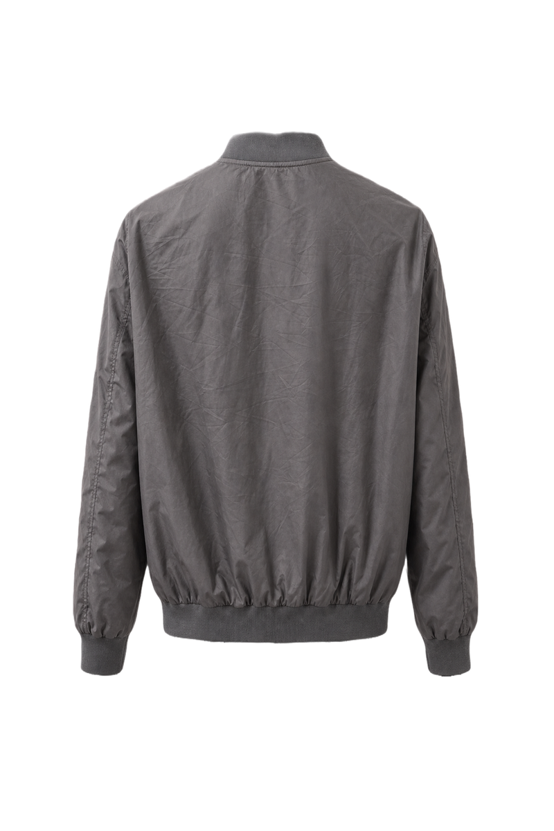 1980s Grey Nylon Jacket - Back View