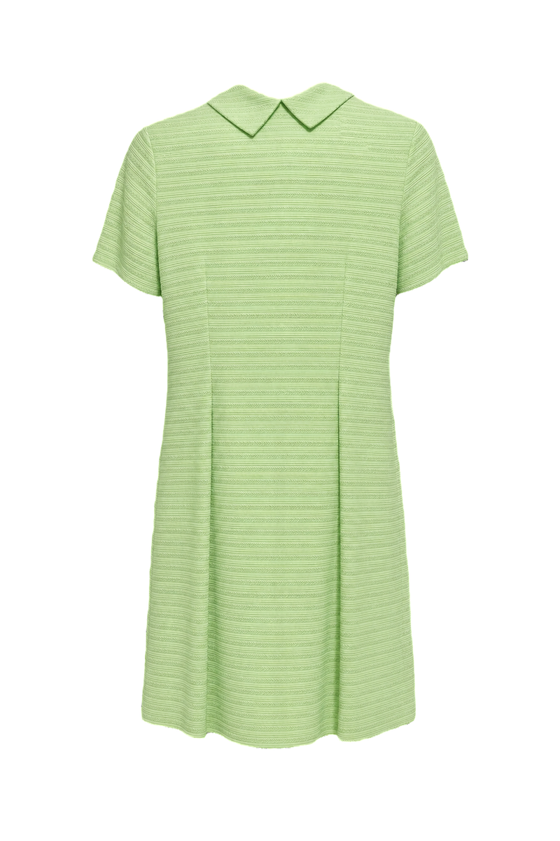 1960s Mint Green Polyester Blend Shift Dress - Back View