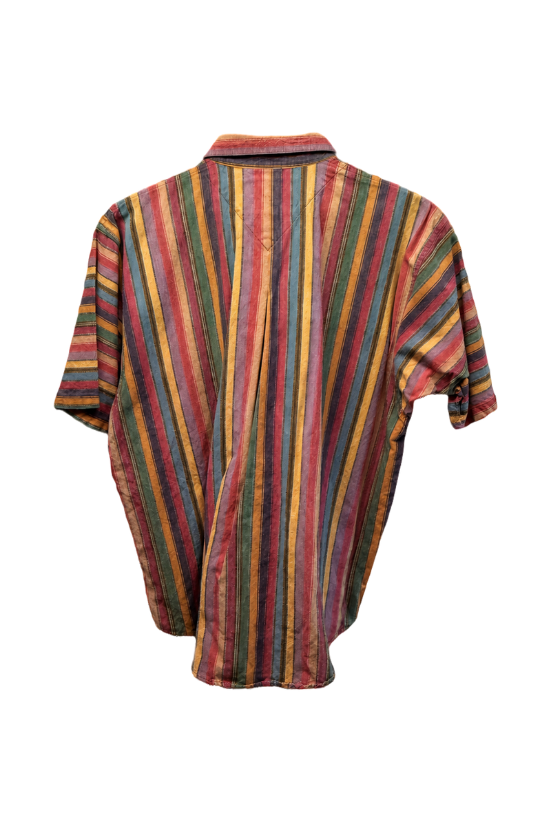 1990s Multicolor Cotton Shirt - Back View