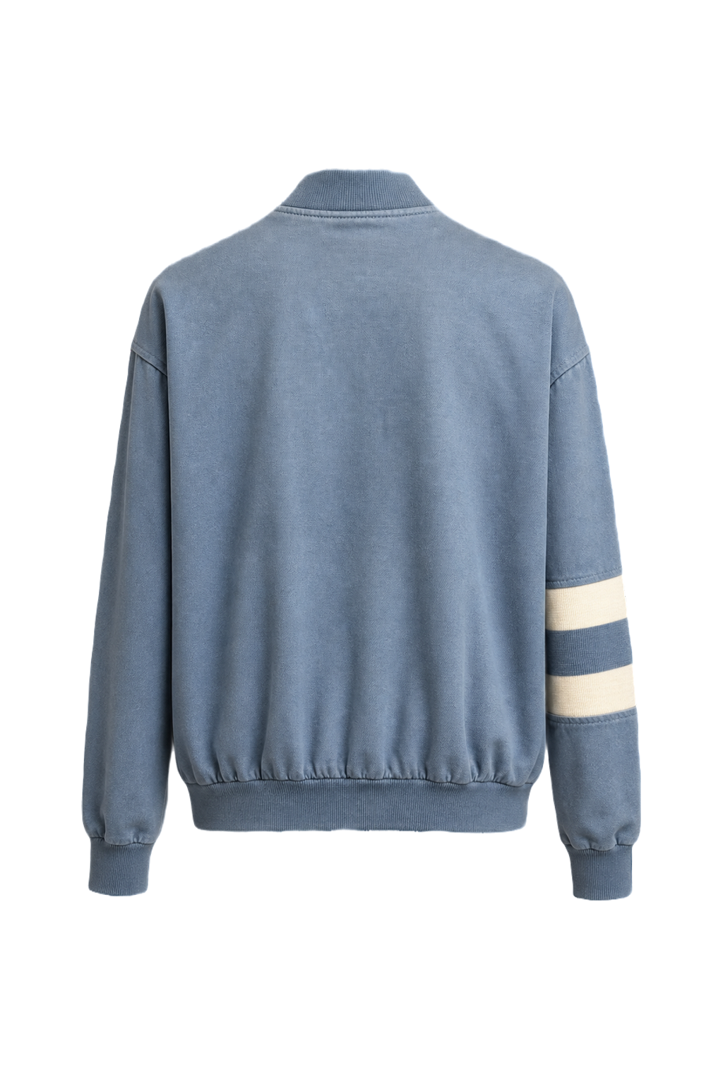 1980s Light Blue Cotton Blend Cardigan - Back View