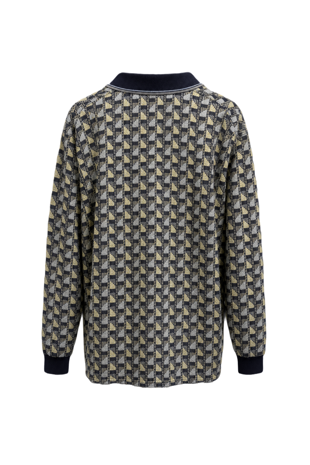1980s Navy Blue Cotton Blend Sweater - Back View