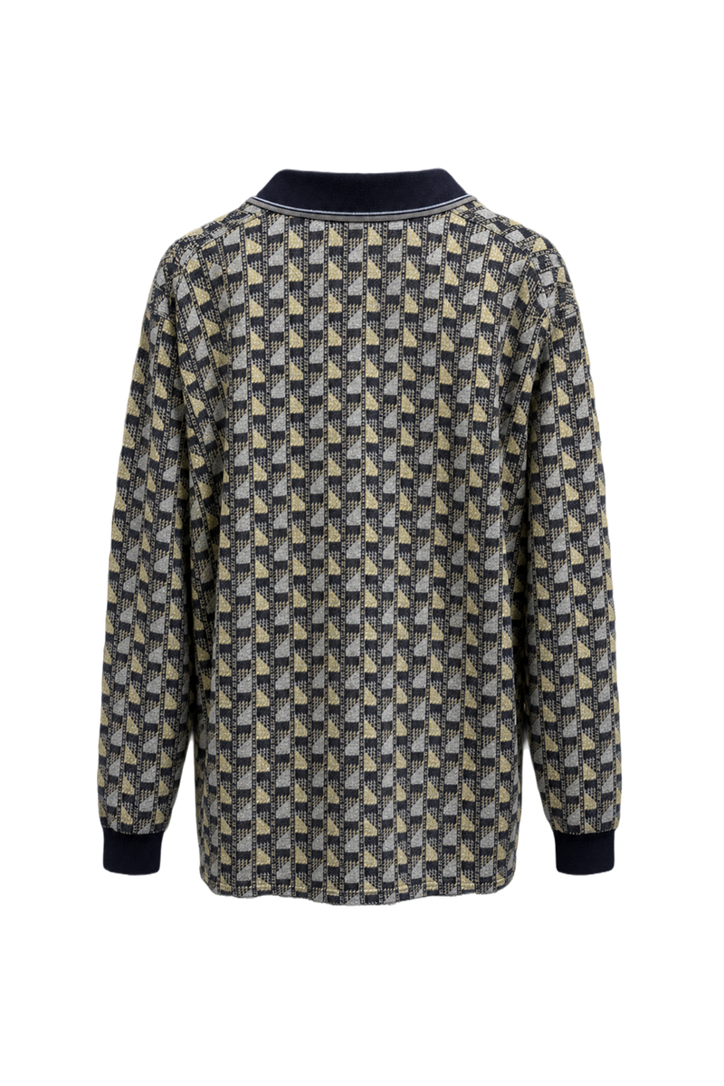 1980s Navy Blue Cotton Blend Sweater - Back View