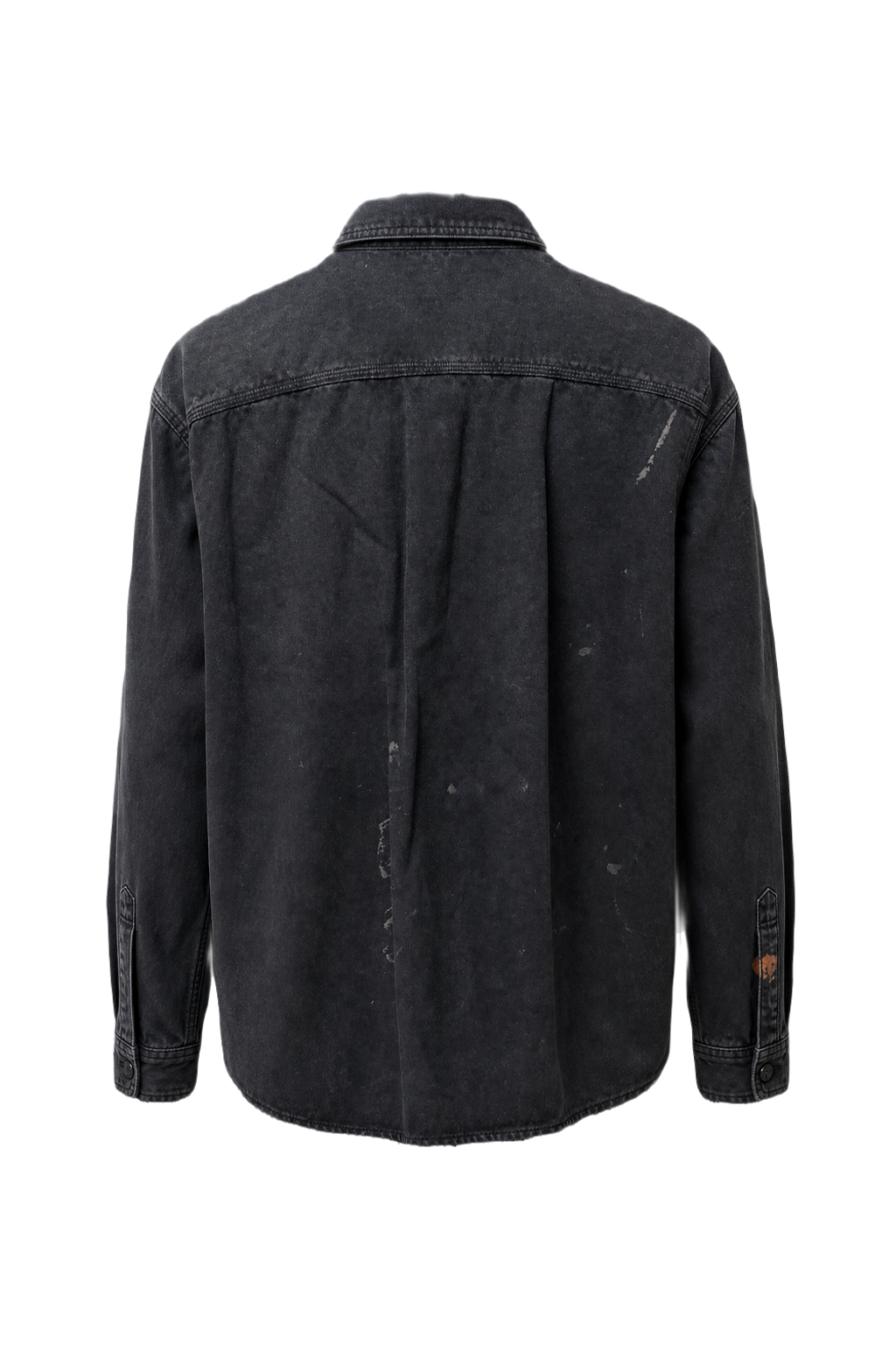 1990s Black Cotton Shirt - Back View